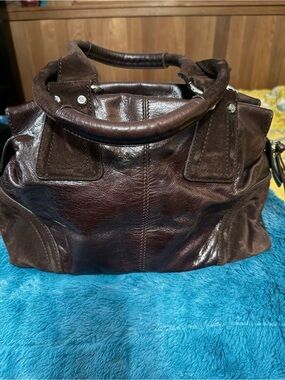 Francesco Biasia Brown Leather & Suede Handbag